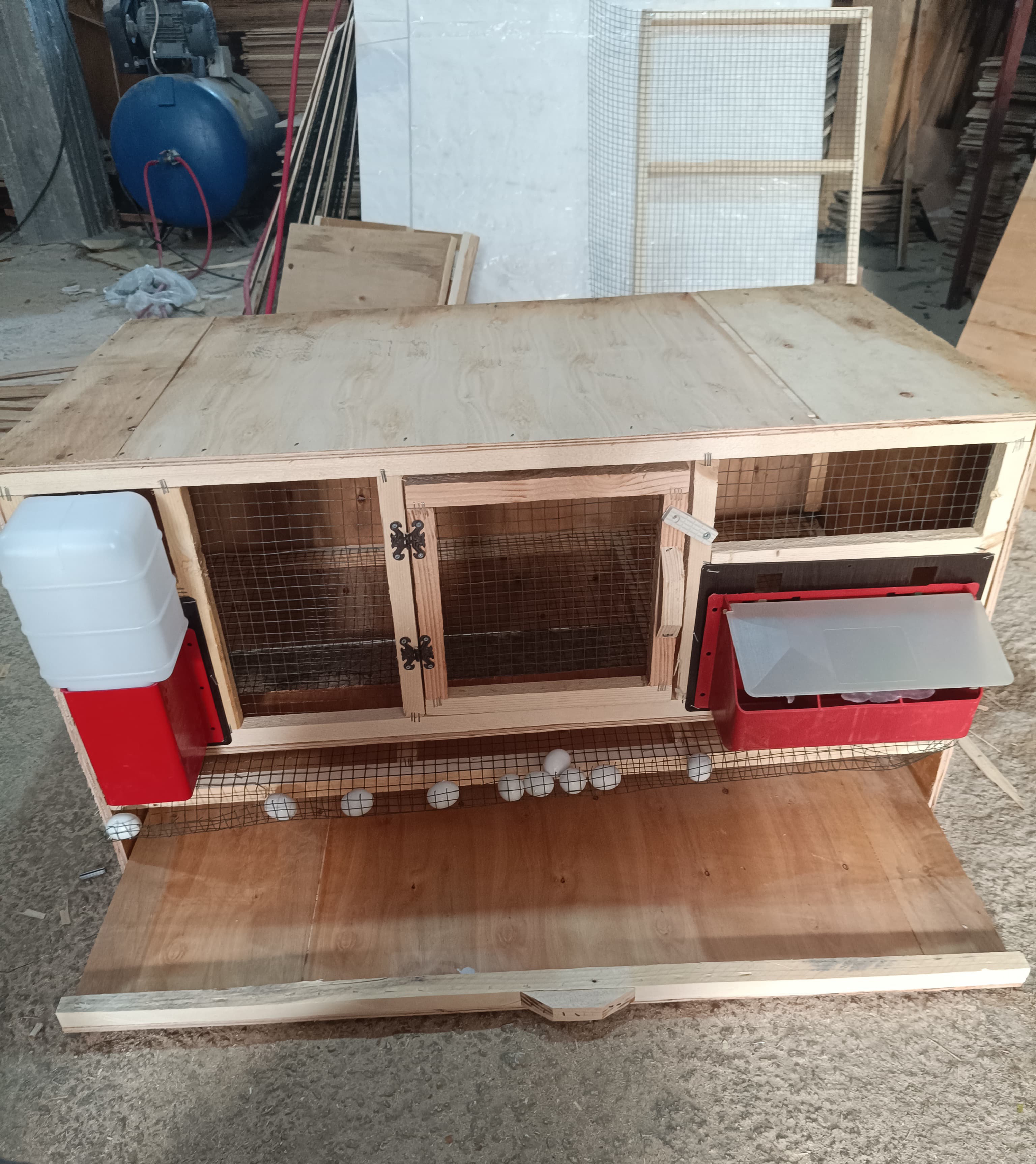 Özel yapım yumurta eğimli bıldırcın kafesi küçük görsel